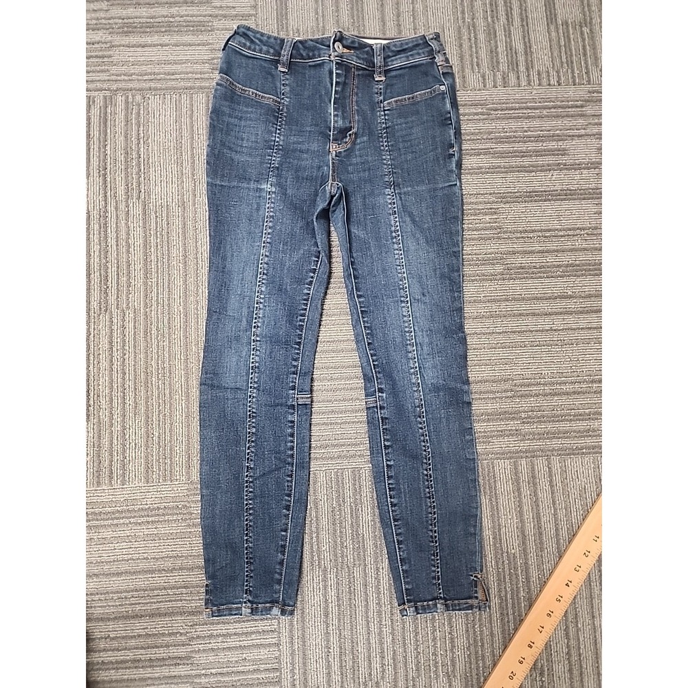 Pilcro And The Letterpress Anthropolog High-Rise Denim Legging Size 28 Slit Ankl